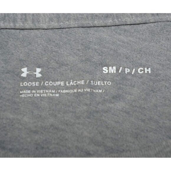 Under Armour Men's Gray Short Sleeve Athletic T-Shirt Tee Size S Logo Stretch - Picture 6 of 8